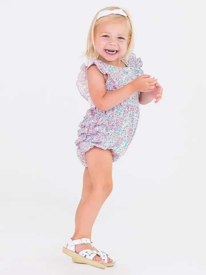 Candy Confetti Knit Sleeveless Waterfall Bubble Romper