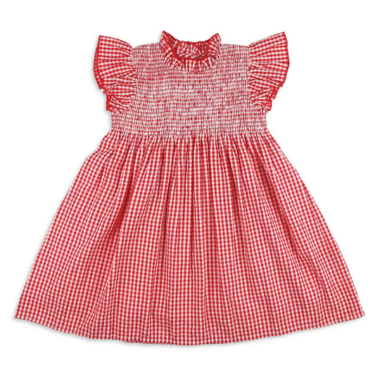 Gameday Girls Dress - Red Check