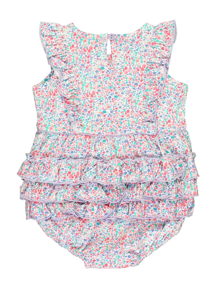 Candy Confetti Knit Sleeveless Waterfall Bubble Romper