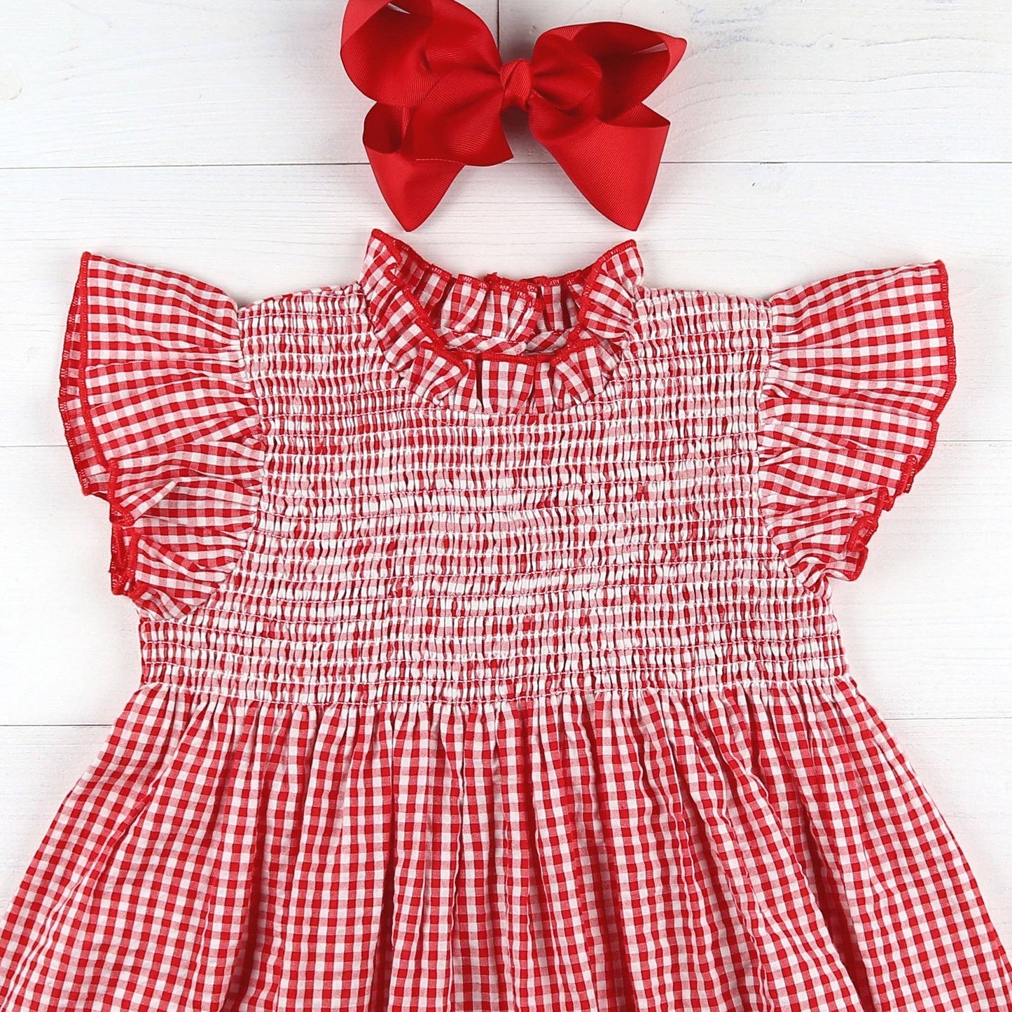 Gameday Girls Dress - Red Check