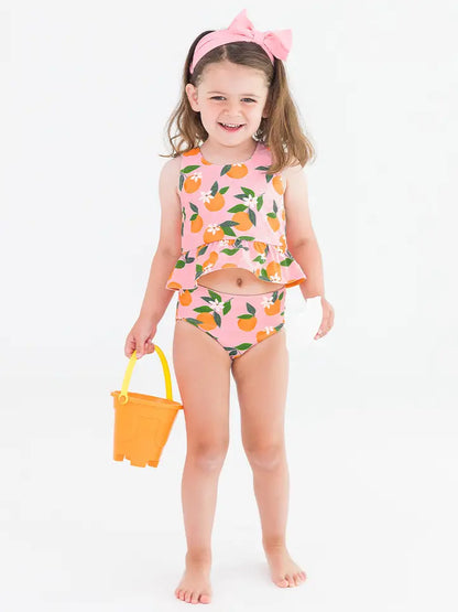 Orange You The Sweetest Reversible Peplum Tankini