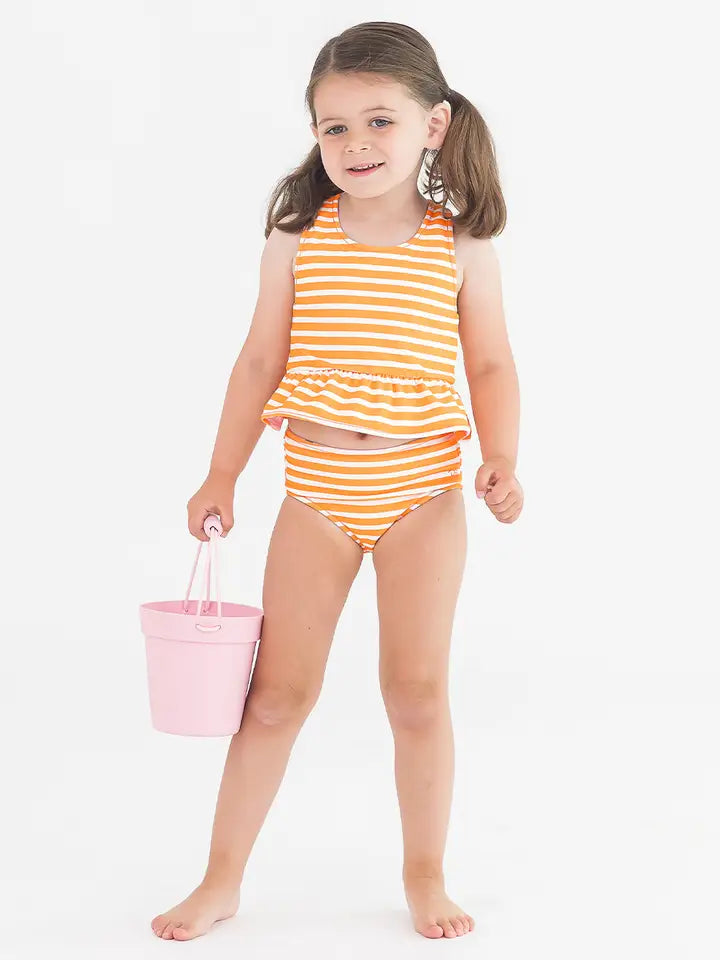 Orange You The Sweetest Reversible Peplum Tankini