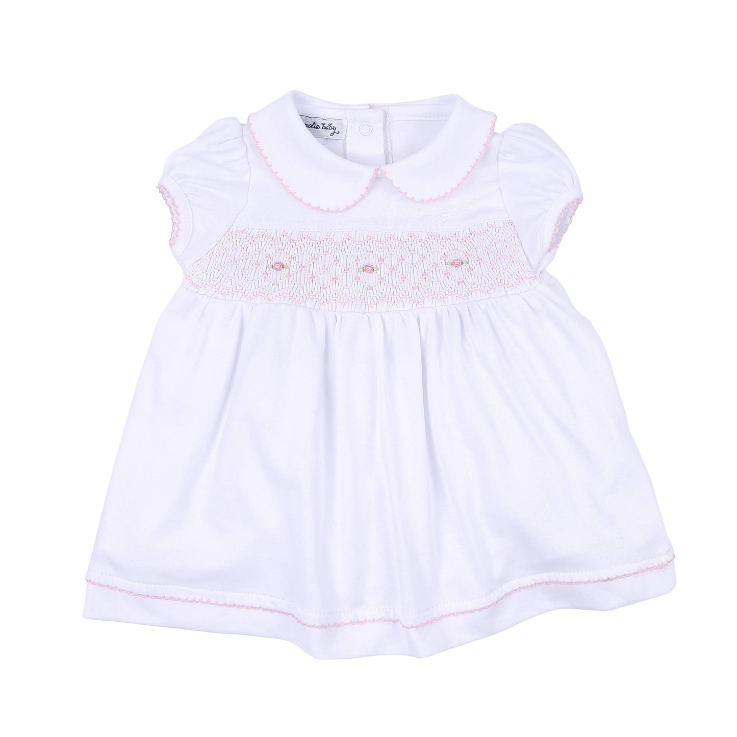 Lilly and Lucas Pink Smocked S/S Dress Set