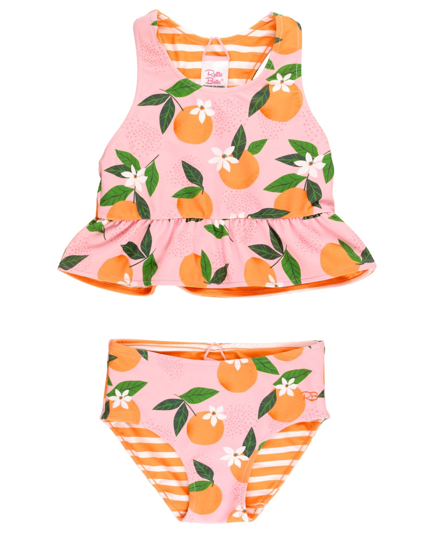 Orange You The Sweetest Reversible Peplum Tankini