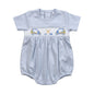 Blue Golf Hang Smocked Pima Bubble